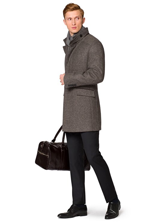 Lancerto Lancerto Płaszcz wełniany KU064218000002 Szary Regular Fit