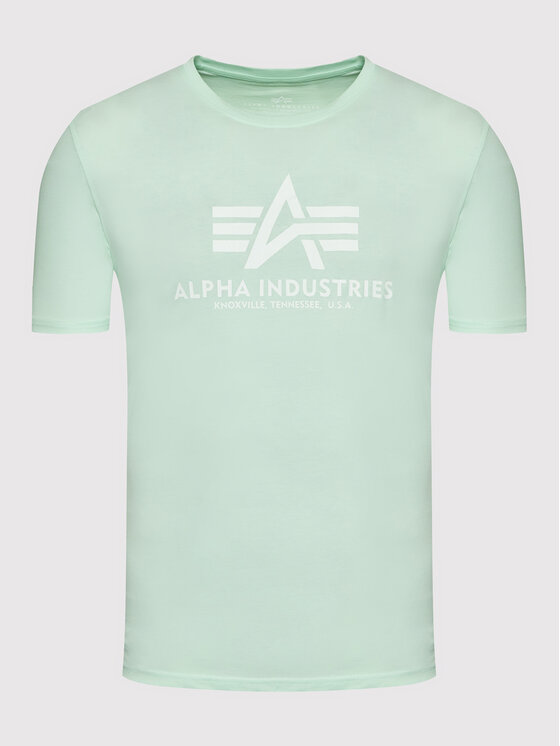 Alpha Industries Alpha Industries T-Shirt Basic 100501 Zielony Regular Fit
