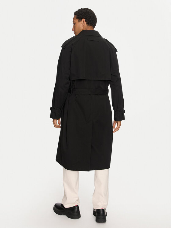 HUGO Hugo Trencz Merlyn2431 50516762 Czarny Relaxed Fit