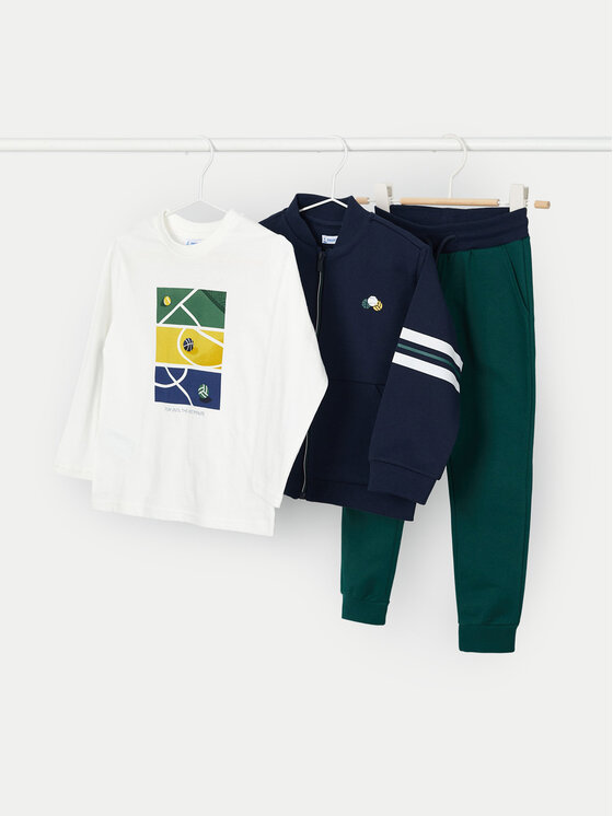 Mayoral Mayoral Completo felpa, maglietta e pantaloni 4880 Multicolore Regular Fit