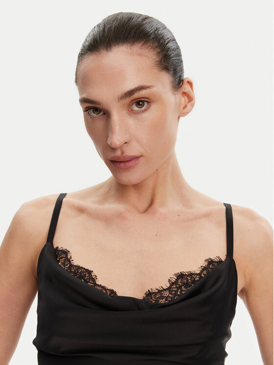 Guess Guess Rochie de seară W5GT10 WF1T2 Negru Slim Fit