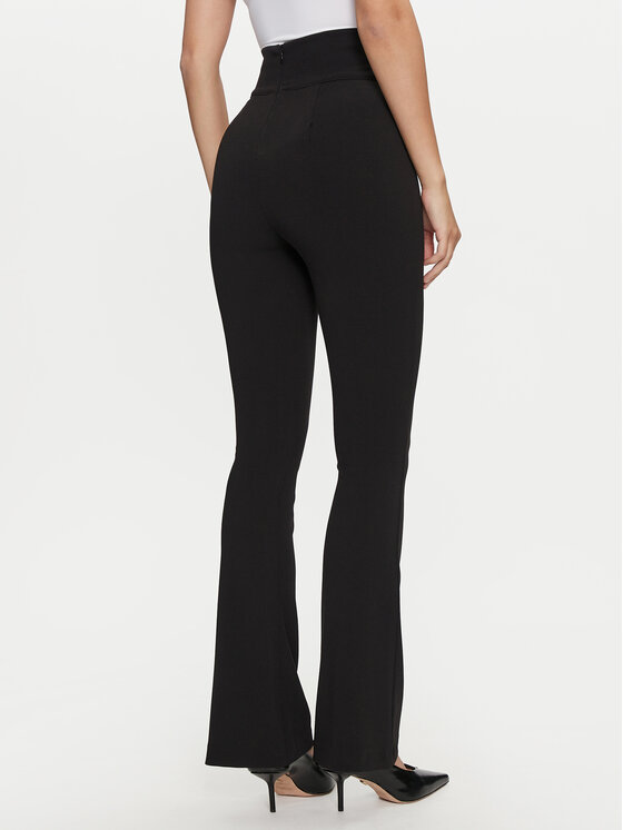 Rinascimento Rinascimento Medžiaginės kelnės CFC0119838003 Juoda Regular Fit