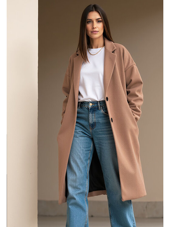 FIGL FIGL Kabát M1111 Béžová Regular Fit