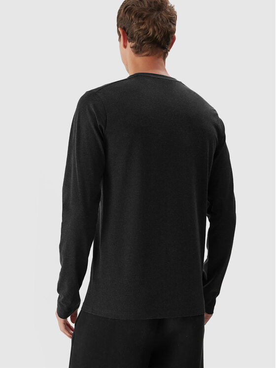 4F 4F Majica dugih rukava 4FAW23TLONM155 Siva Slim Fit