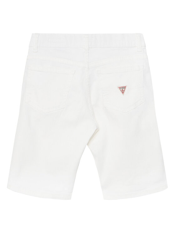 Guess Guess Szorty jeansowe L4RD11 WE620 Biały Regular Fit
