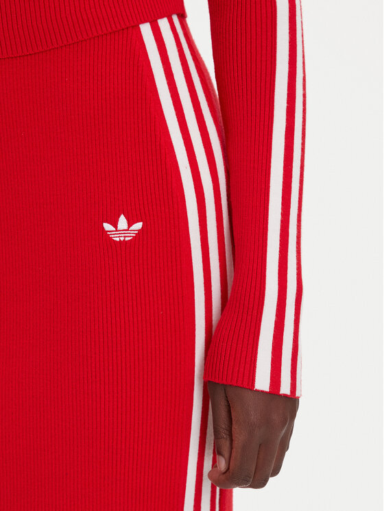 adidas adidas Bluza adicolor 3-Stripes JY2598 Czerwony Slim Fit