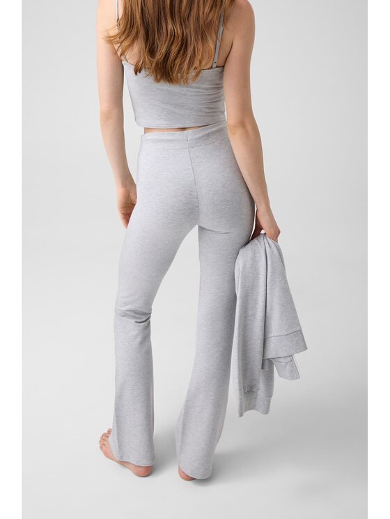 Guess Guess Kalhoty z materiálu 183065 Šedá Slim Fit