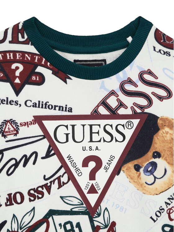 Guess Guess Mikina N6YQ07 K4100 Biela Regular Fit