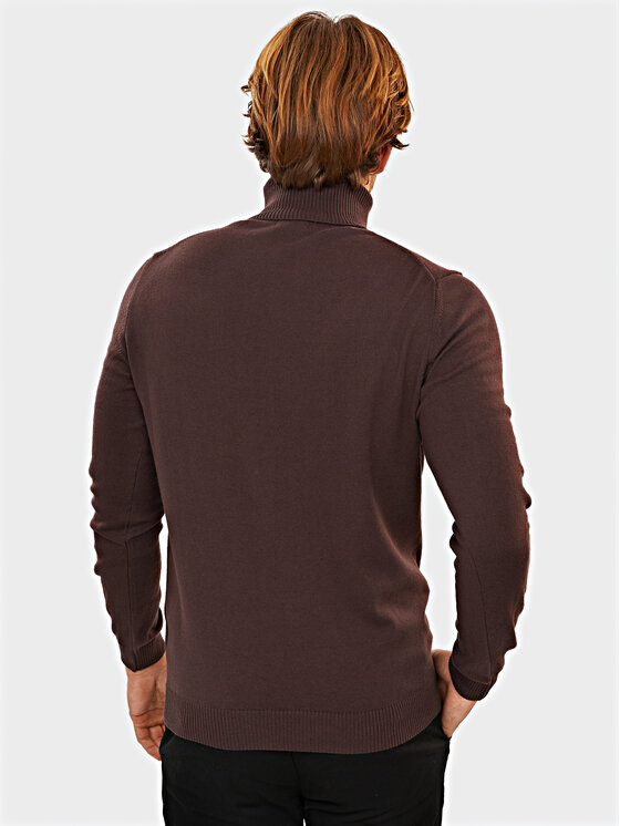 Evenemen Evenemen Sweter Golf Brązowy Slim Fit
