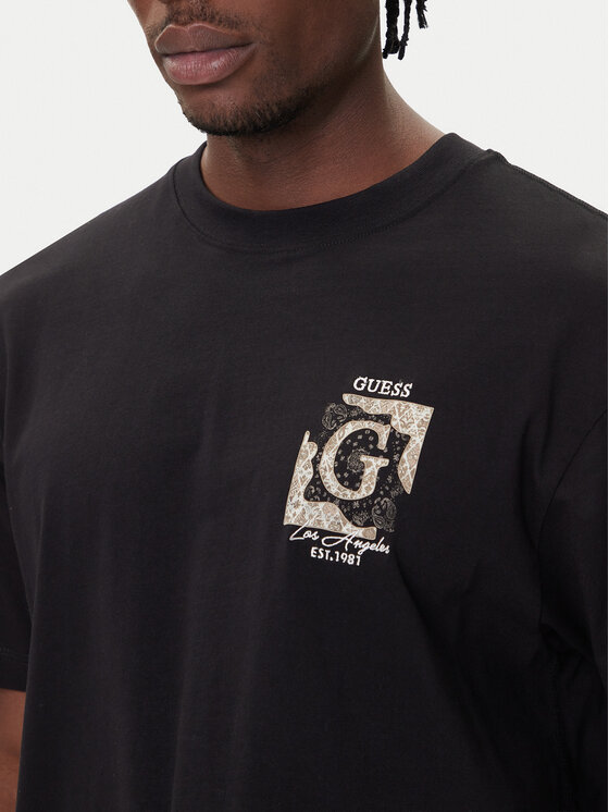Guess Guess Футболка M5BI16 I3Z14 Чорний Relaxed Fit