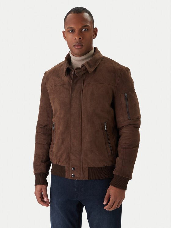 Milestone Milestone Lederjacke Ms Nathan 531630 21250 Braun Regular Fit