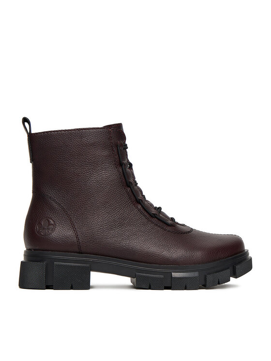 Rieker Botki Y7150-35 Bordowy
