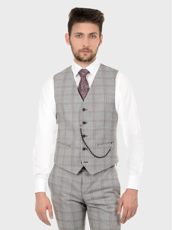Evenemen Evenemen Kamizelka JOCKER Szary Slim Fit