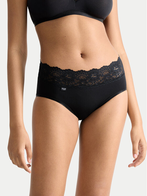 Sloggi Sloggi Klassischer Damenslip Romance 10031896 Schwarz