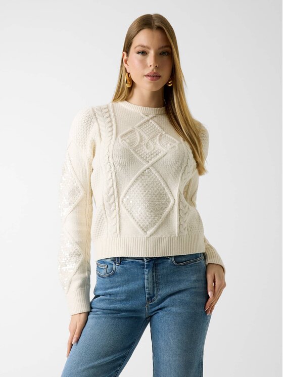 Marciano Guess Marciano Guess Sweter 181469 Biały Classic Fit