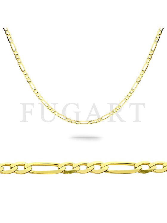 Fugart Fugart Naszyjnik Złoty łańcuszek Figaro 50 cm FUGAN20 Złoty