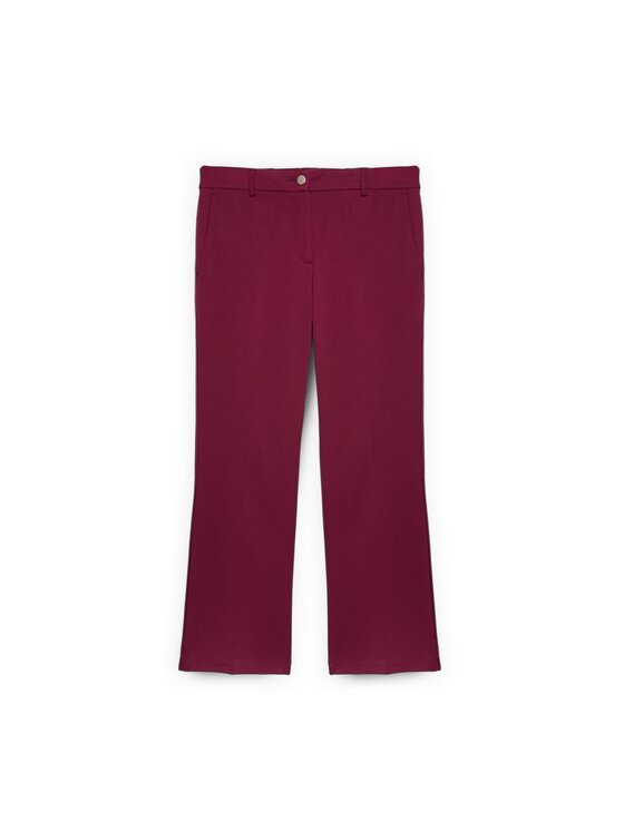 Fiorella Rubino Fiorella Rubino Spodnie materiałowe P709L002235N036 Bordowy Flare Fit