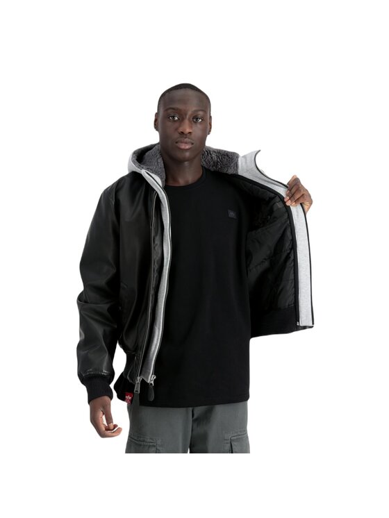 Alpha Industries Alpha Industries Kožená bunda Ma-1 D-Tec 123106 Černá Regular Fit