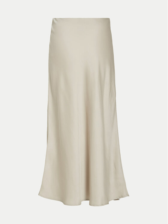 Vila Vila Midi sijonas Elliette 14084182 Smėlio Regular Fit