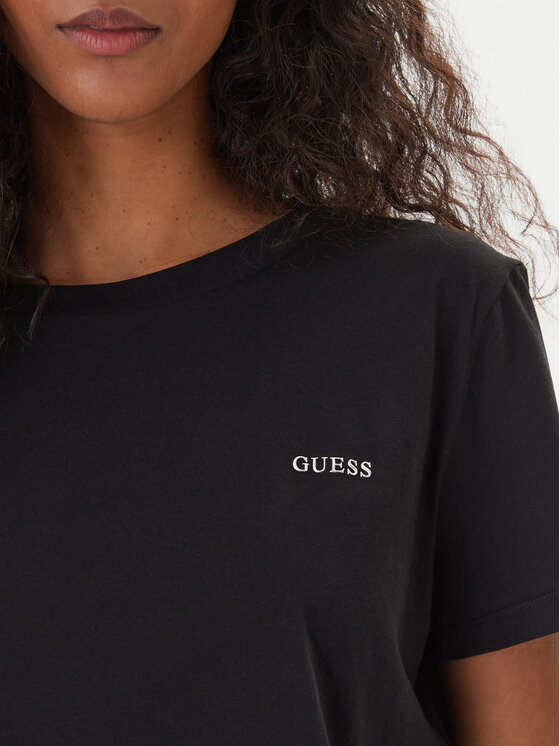 Guess Guess Marškinėliai V6GI17 K2984 Juoda Regular Fit