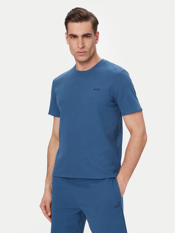 BOSS BOSS T-särk Waffle 50535892 Sinine Regular Fit