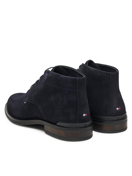 Tommy Hilfiger Tommy Hilfiger Šnurovacia obuv Corporate FM0FM05579 Tmavomodrá