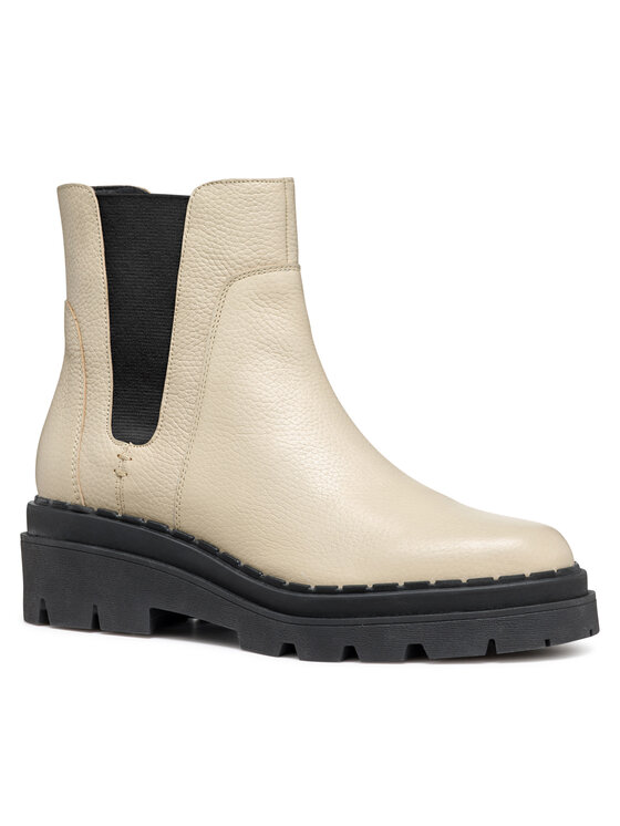 Geox Geox Členková obuv s elastickým prvkom D Felleny D46XEC 046NH C6182 Écru
