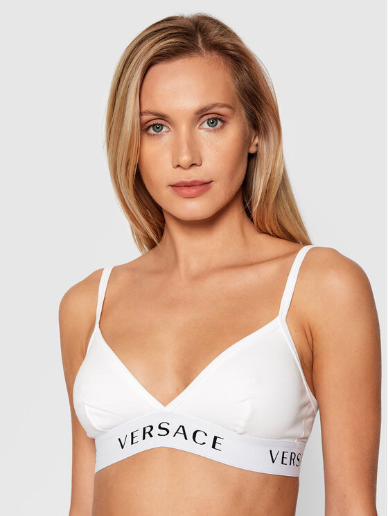 Versace Trikotni nedrček Donna AUD04067 Bela