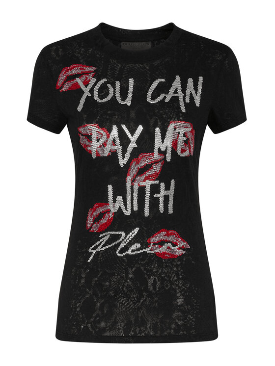 PHILIPP PLEIN PHILIPP PLEIN T-Shirt 1487 Czarny Regular Fit