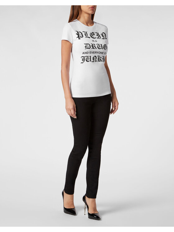 PHILIPP PLEIN PHILIPP PLEIN T-Shirt 2453 Biały Skin Tight Fit
