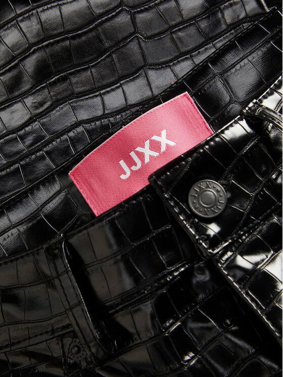 JJXX JJXX Панталони от имитация на кожа Kenya 12201557 Черен Regular Fit