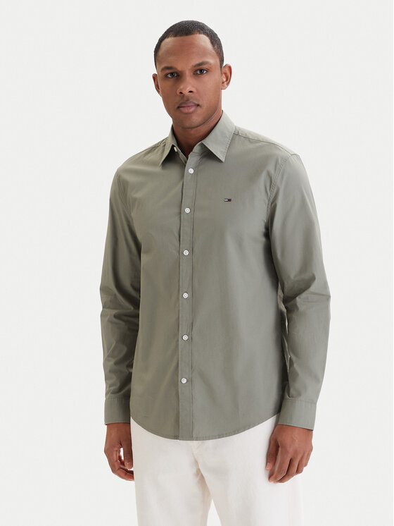Tommy Jeans Koszula DM0DM22026 Zielony Regular Fit
