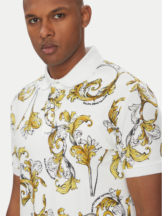 Versace Jeans Couture Versace Jeans Couture Polo majica 78GAG6S0 Bela Regular Fit