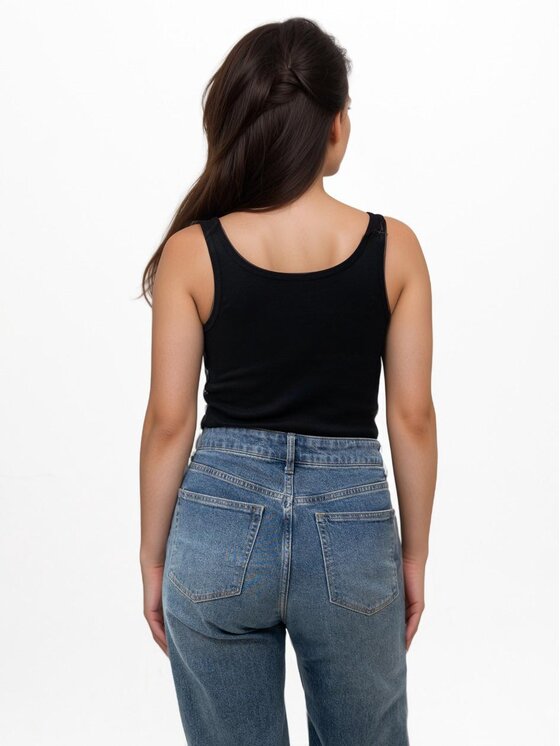 Urban City Urban City Top Klasyczny 126120 Czarny Regular Fit
