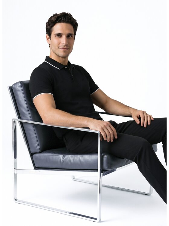 Pako Lorente Pako Lorente Polo P26WF-TX-002 Czarny Classic Fit