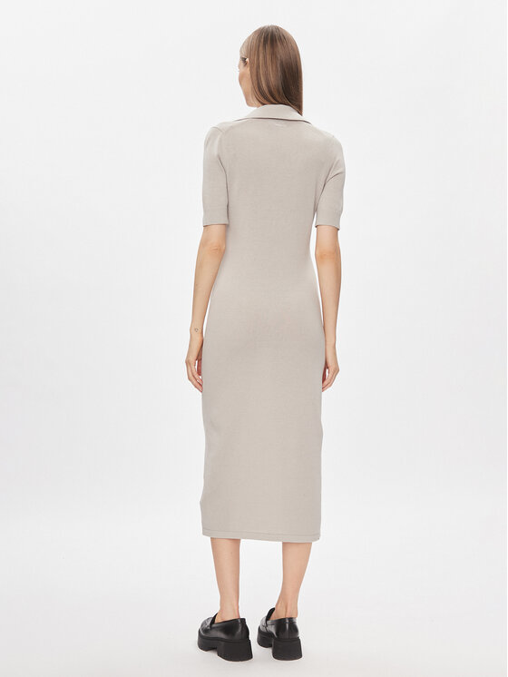 Calvin Klein Calvin Klein Úpletové šaty K20K206519 Béžová Regular Fit