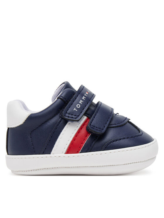 Tommy Hilfiger Tommy Hilfiger Tenisice Stripe Low Cut Velcro T0B9-33831-1433 Tamnoplava