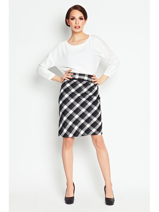 Awama Awama Spódnica A107 Biały Basic Fit