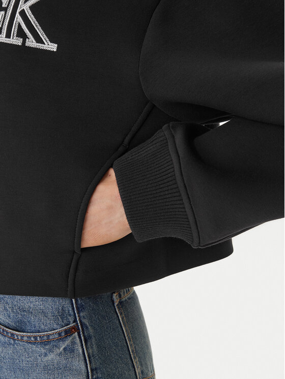 Calvin Klein Calvin Klein Суитшърт LV047AB508 Черен Boxy Fit
