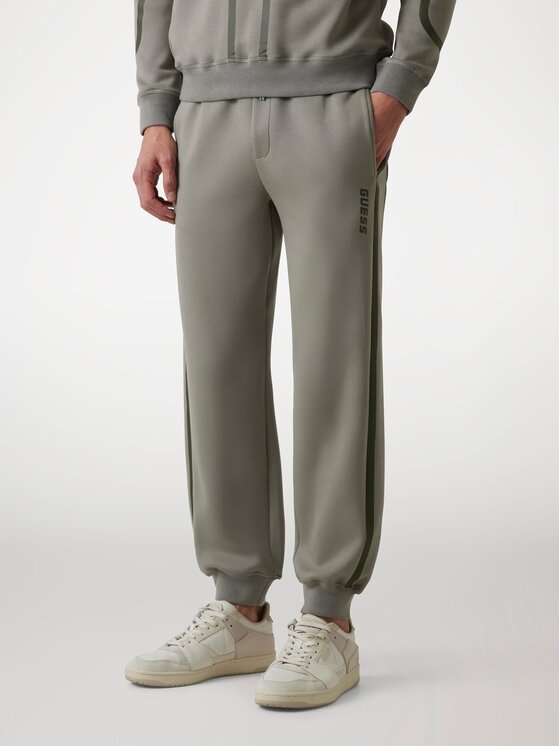 Guess Guess Spodnie materiałowe 171869 Zielony Regular Fit