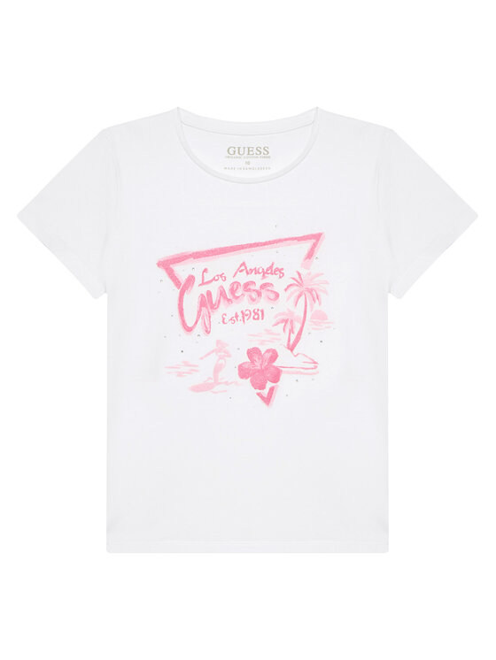 Guess T-Shirt J5GI30 K6YW4 Biały Regular Fit