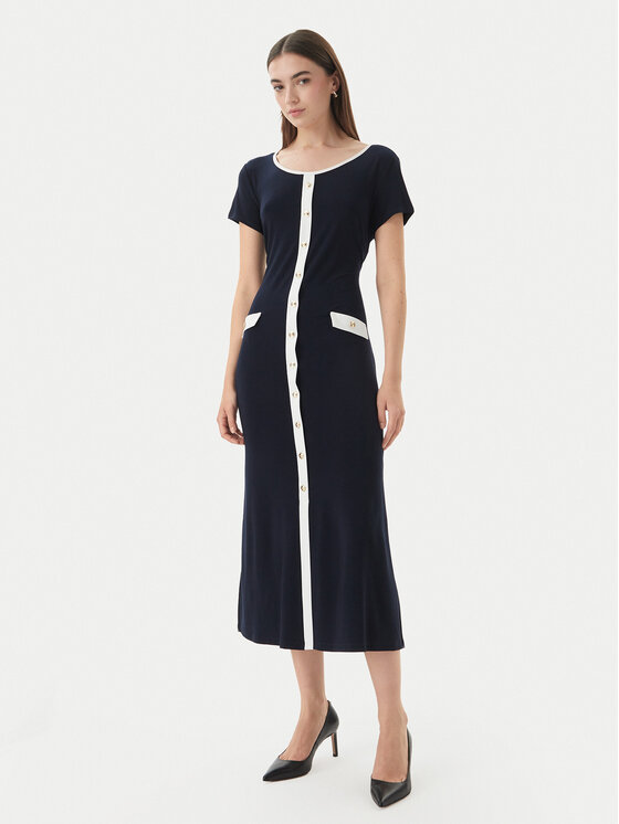 Joseph Ribkoff Joseph Ribkoff Ikdienas kleita 261067 Tumši zils Regular Fit