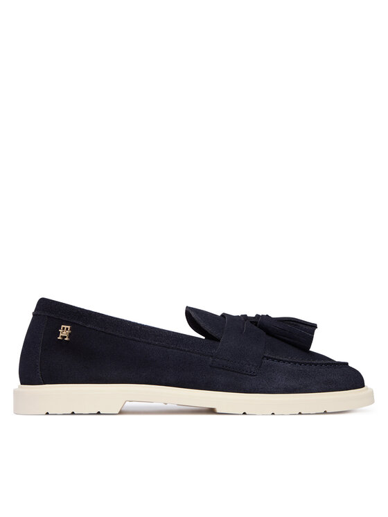 Tommy Hilfiger Tommy Hilfiger Mokasīni Light Suede Tassel Loafer FW0FW09285 Tumši zils