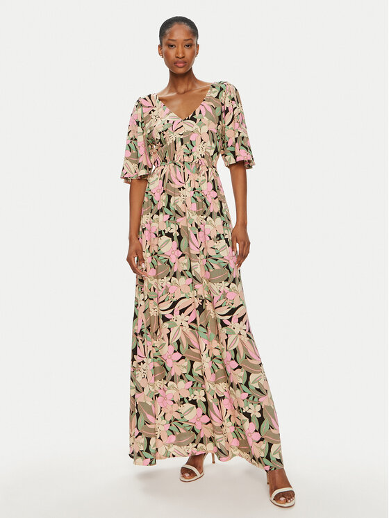 Roxy Roxy Letní šaty Peaceful Swell Again ERJWD03789 Barevná Regular Fit