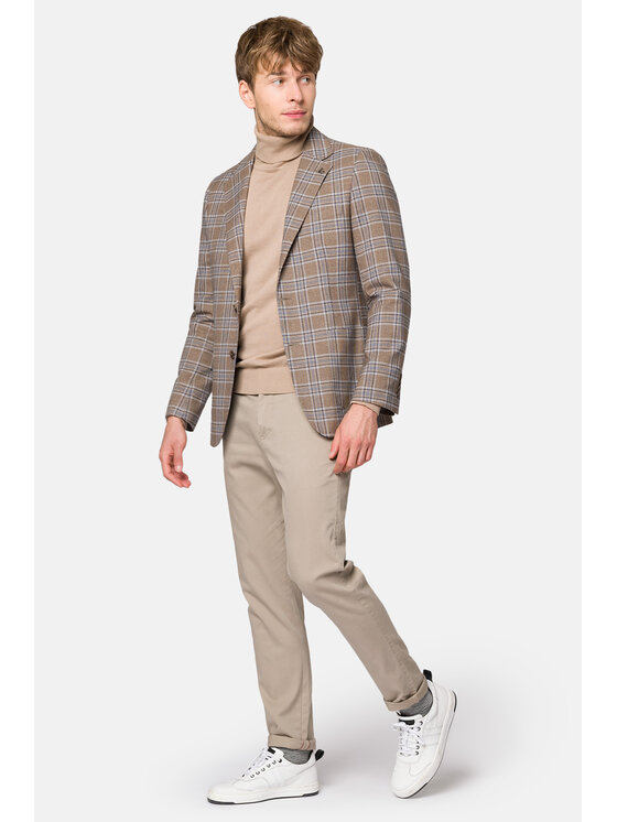 Lancerto Lancerto Marynarka Falstone MA131223000013 Beżowy Slim Fit