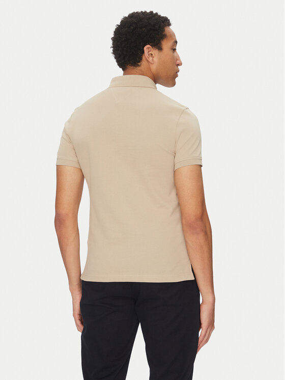 Tommy Hilfiger Tommy Hilfiger Polo 1985 MW0MW17771 Beżowy Slim Fit