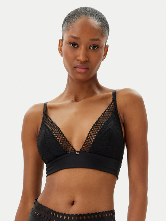 BOSS BOSS Podprsenka Bralette Eyelet 50540428 Černá