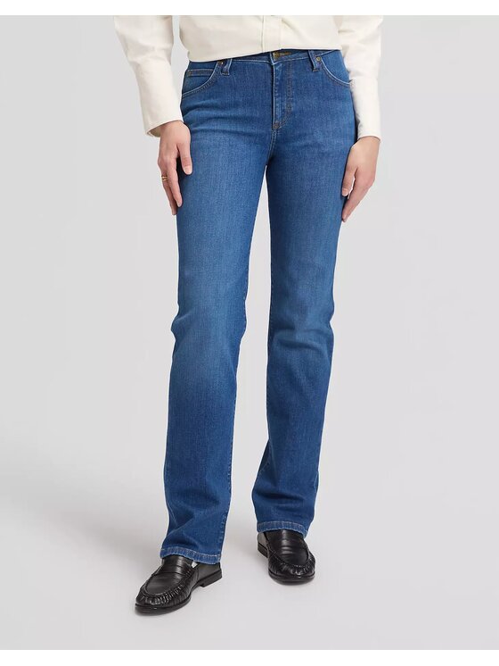 Lee Lee Jeansy LONDON Niebieski Straight Leg