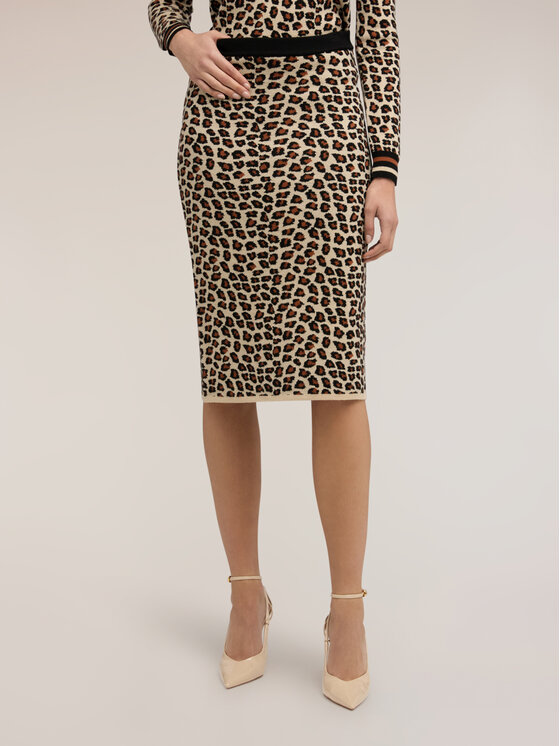 Motivi Motivi Gonna midi 1606W000714N0R2 Écru Slim Fit