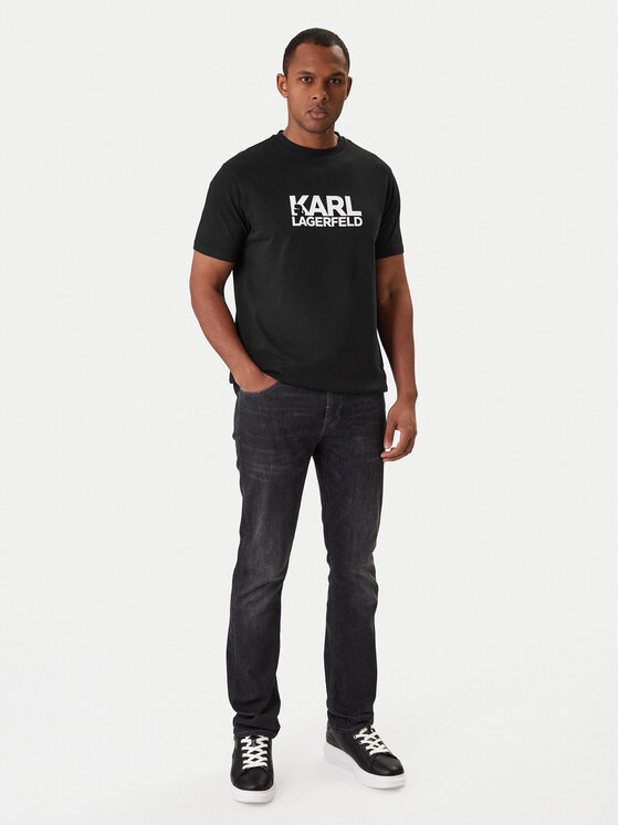 KARL LAGERFELD KARL LAGERFELD Tričko 755780 561235 Čierna Regular Fit
